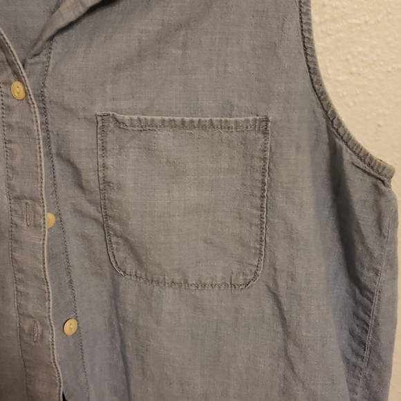 Madewell Chambray Top Size M - Picture 6 of 7